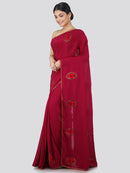 Women's Pure Chiffon Saree With Blouse Piece