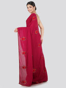 Women's Pure Chiffon Saree With Blouse Piece